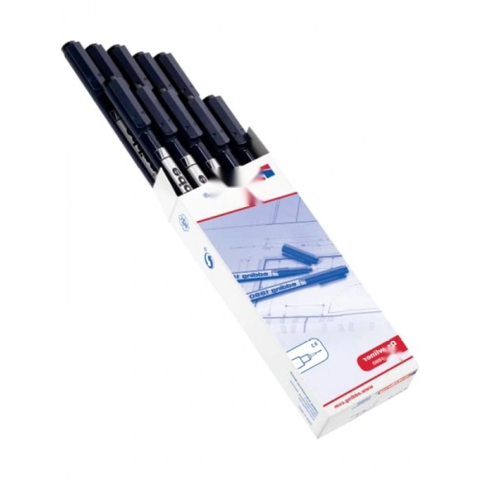 Teknik Çizim Kalemi Seti | 0,3 mm Çizgi Genişliği | 10lu Siyah Kalem