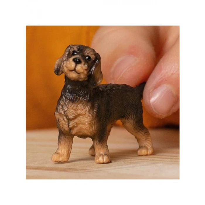 Tel Tüylü Dachshund Oyuncak Figürü, Aktif Köpek Modeli