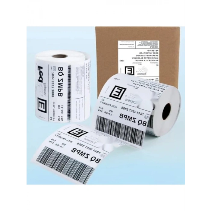 Termal Kargo Etiketi, 100mm x 150mm, 500 Adet, Su-Yağ-Isı Dayanıklı