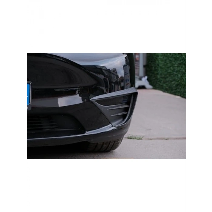 Tesla Model Y Uyumlu İkili Set Sis Farı Kaşı Mat Karbon