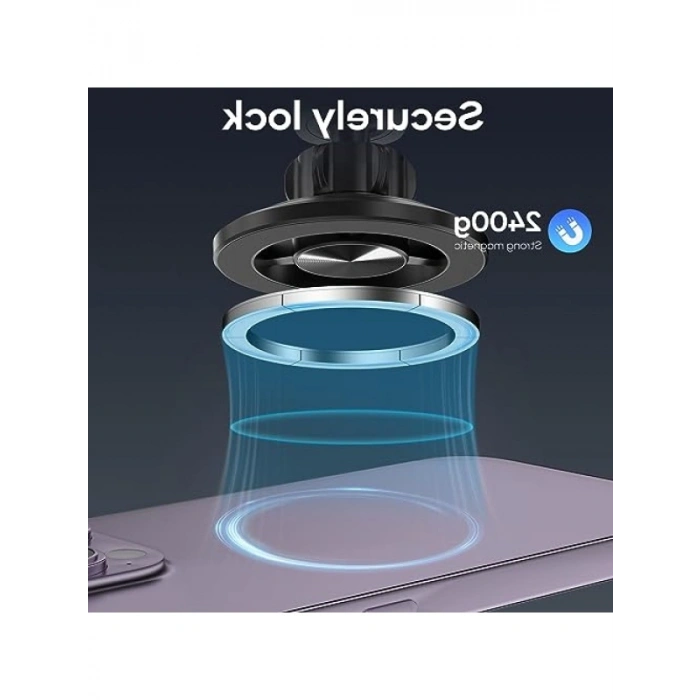 Titreşim Önleyici 360° Dönebilir Araç Telefonu Tutucu - Mıknatıslı
