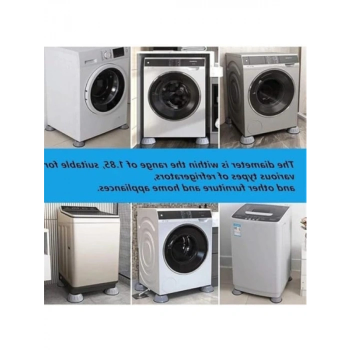 Titreşim Önleyici Kauçuk Ayak Pedleri - 4lü Set