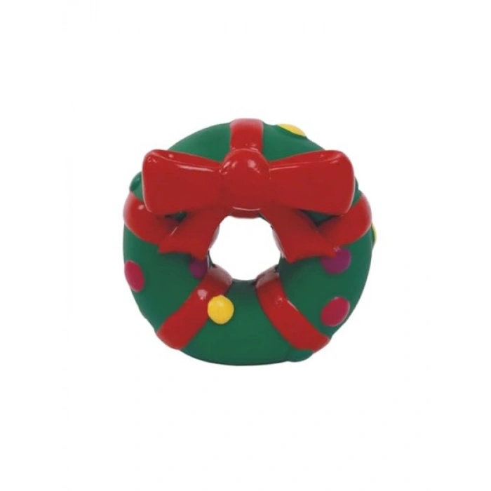 Toksik Olmayan Güvenli Köpek Oyuncağı - Christmas Festive Wreath
