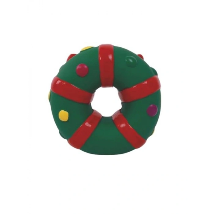 Toksik Olmayan Güvenli Köpek Oyuncağı - Christmas Festive Wreath