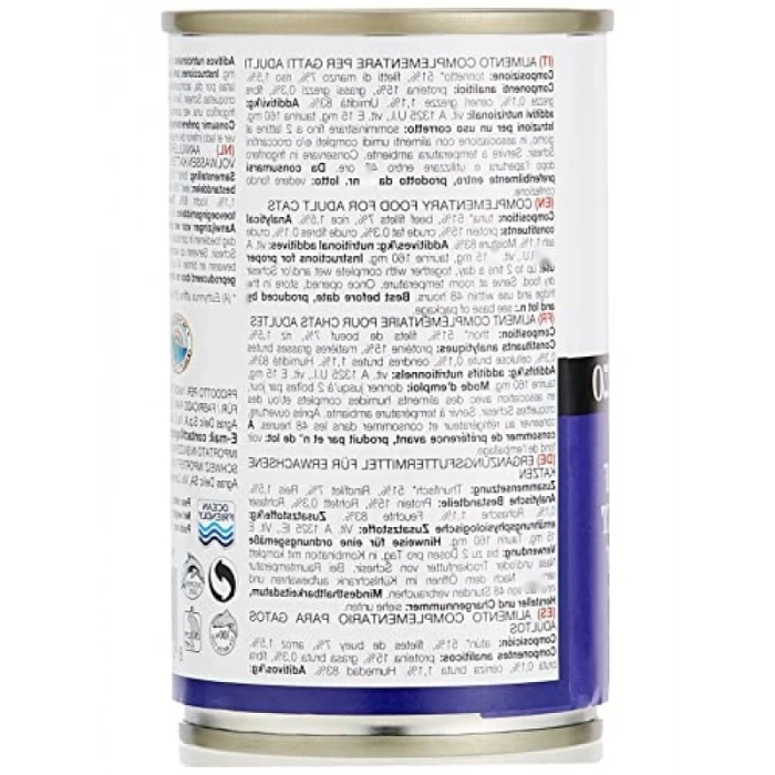 Ton Balığı ve Dana Etli Jöle İçinde Kedi Konservesi, 140g