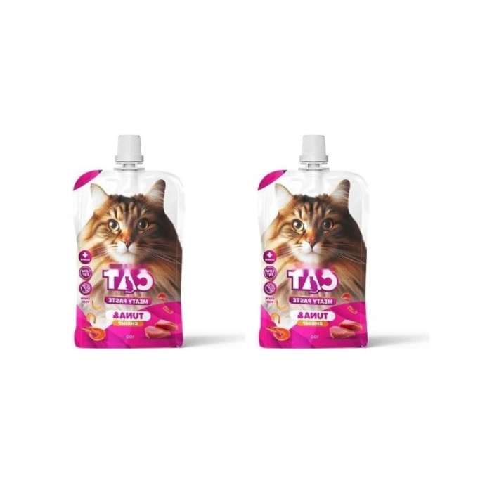 Ton Balığı ve Karides İçeren Kediler İçin Et Ezmesi 100 gr 2li Paket