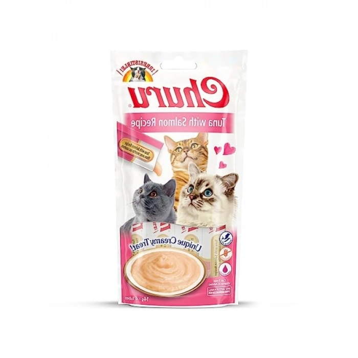 Ton Balıklı ve Somonlu Sıvı Kedi Ödül Maması - 14 Gr, 4 Adet