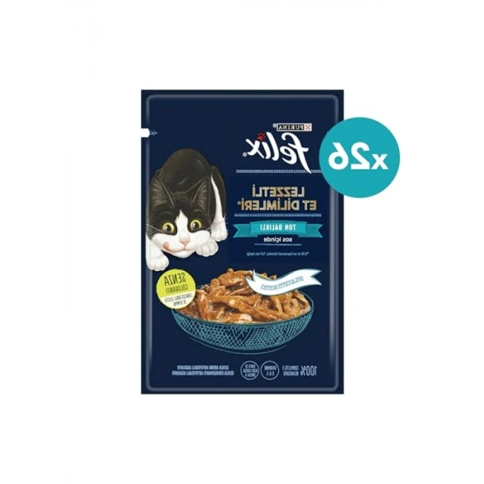 Tonlu Yüksek Kaliteli Kedi Kuru Maması (26 x 80 gr)