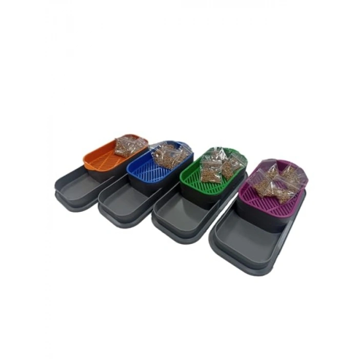 Topraksız Kedi Çimi Kabı - 5 Paket Çim Tohumlu Hidroponik Set
