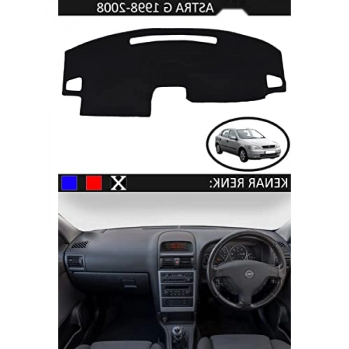 Torpido Koruma Halısı, Siyah Kenar Renk - Opel Astra G (1998-2008) Uyumlu