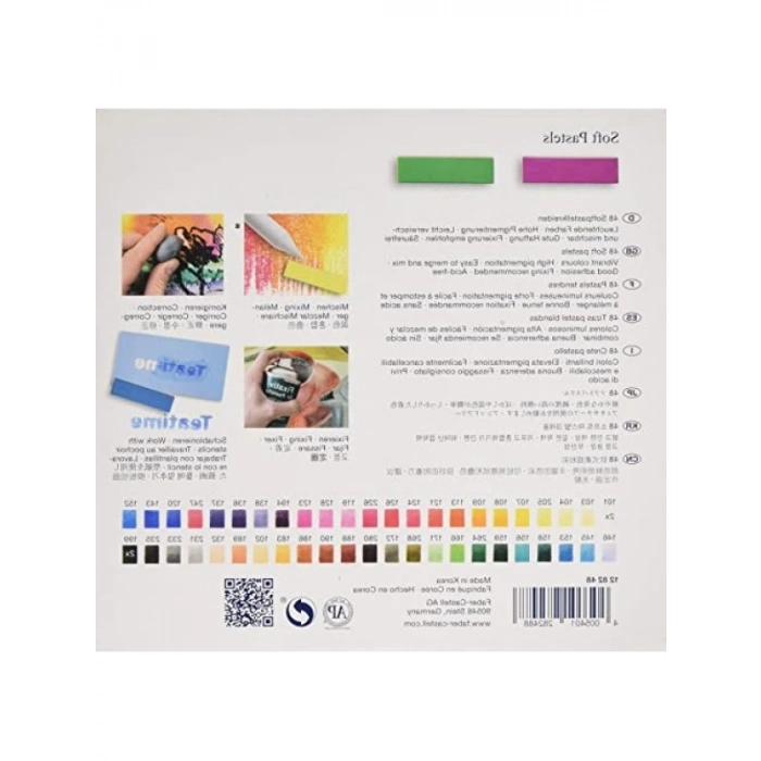 Toz Pastel Boya Seti - 48 Canlı Renk, Yüksek Kalite