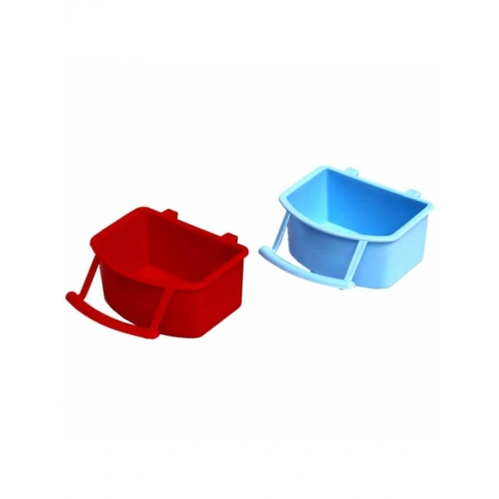 Tünekli Plastik Mama Kabı, 2 Adet