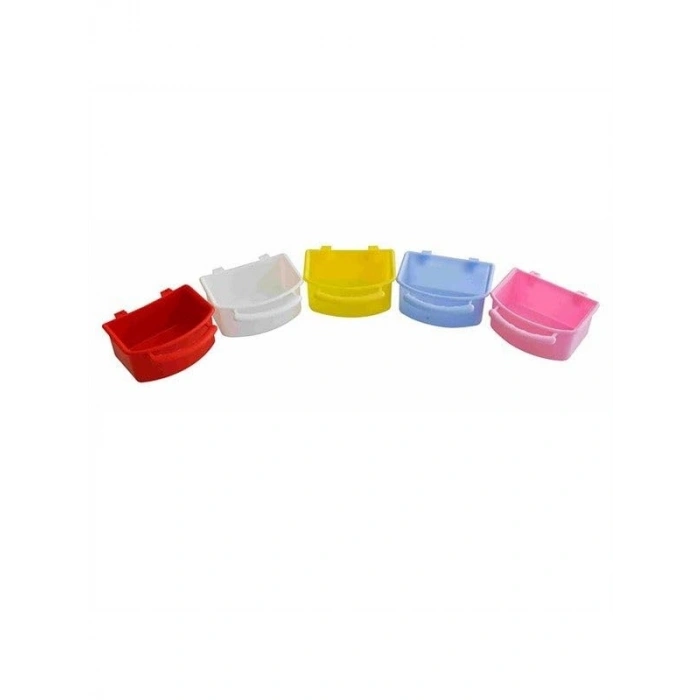 Tünekli Plastik Mama Kabı, 2 Adet