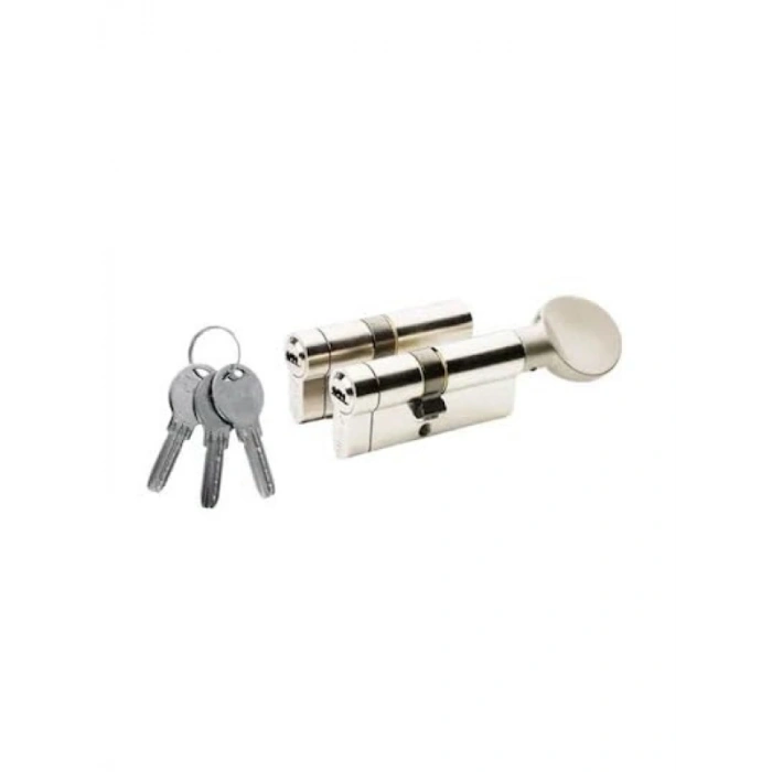 Tuzaklı Kilit Göbeği, 2li Set, 68 mm, Nikel
