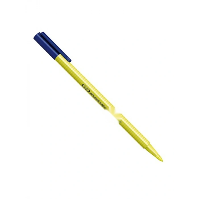Üçgen Highlighter - Neon Sarı, Su Bazlı Mürekkep