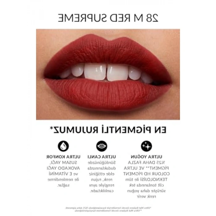 Ultra Mat Ruj Üçlü Set: Marvellous Mocha, Red Supreme, Pure Pink