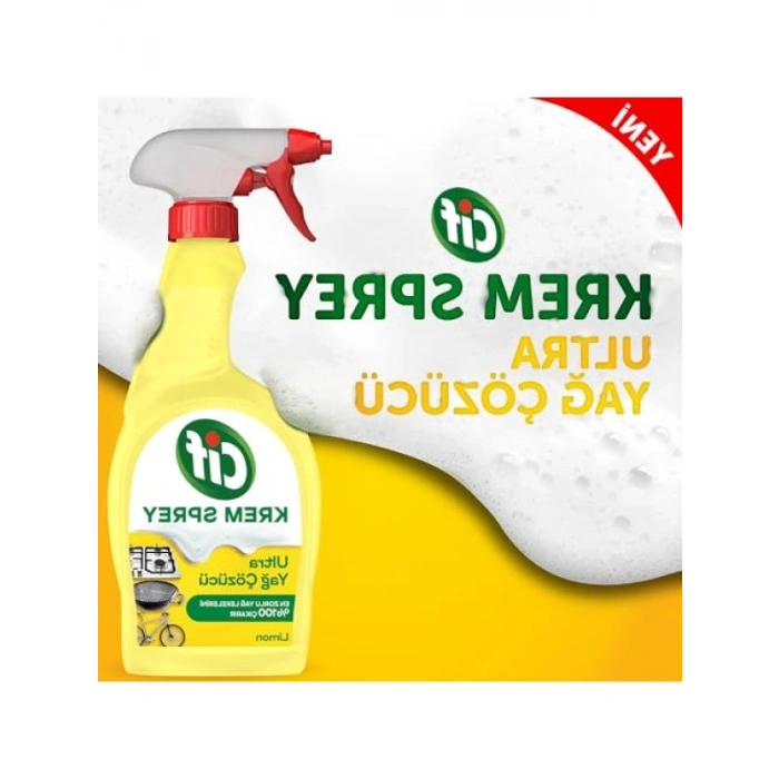 Ultra Yağ Çözücü Limonlu Yüzey Temizleyici Sprey 750 ml