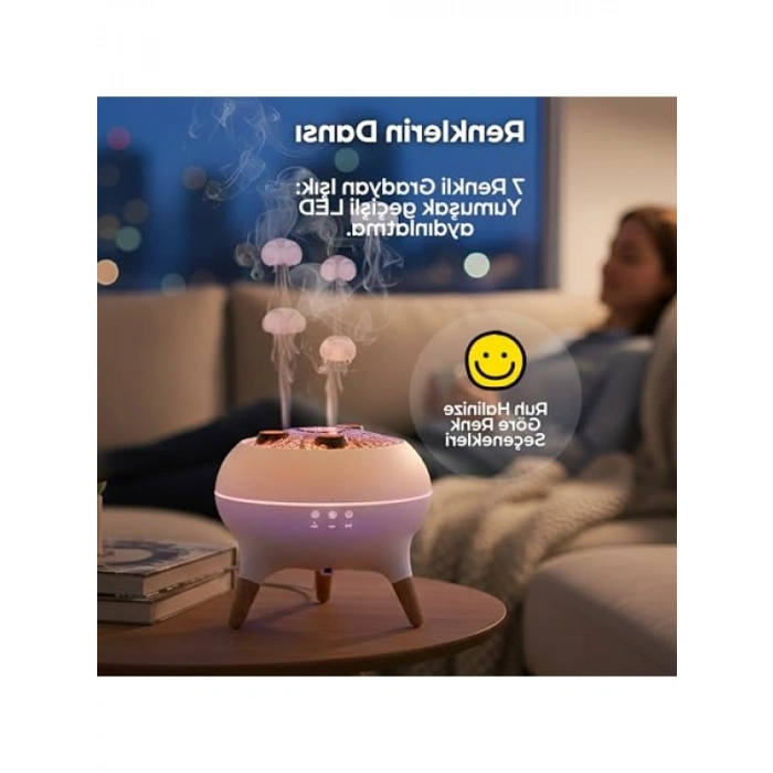 Ultrasonik Hava Nemlendirici - LED Işıklı & Kumandalı