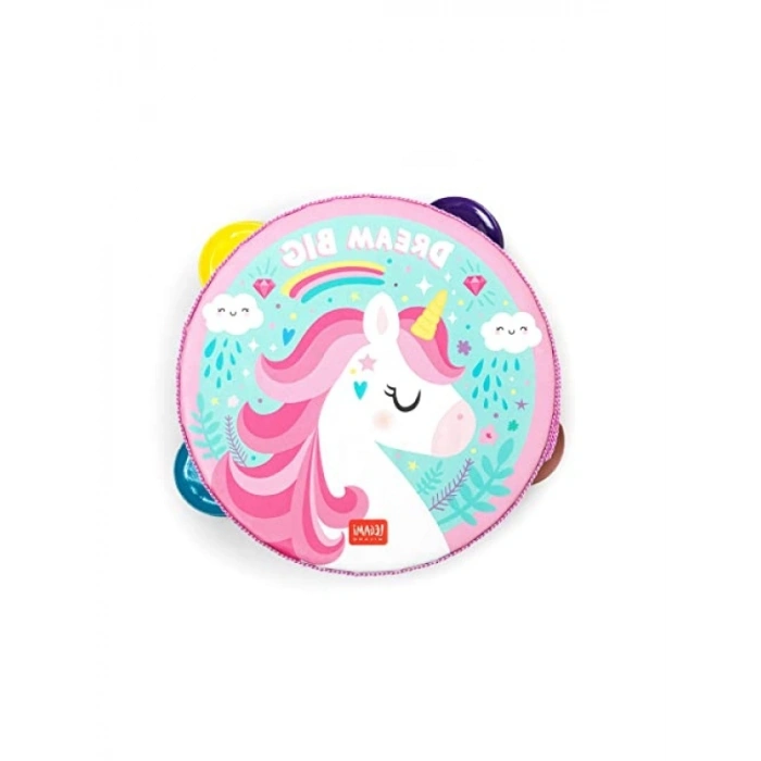 Unicorn Motifli Tamburin - Eğlenceli ve Renkli