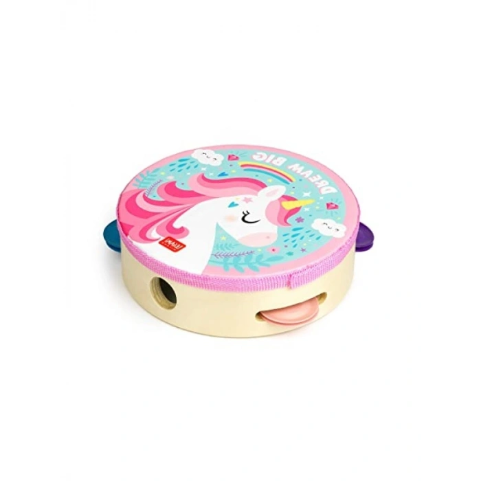 Unicorn Motifli Tamburin - Eğlenceli ve Renkli