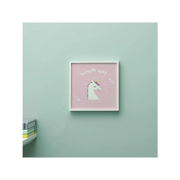 Unicorn Temalı Yapışkanlı Bebek Odası Dekorasyonu - 20x20 cm