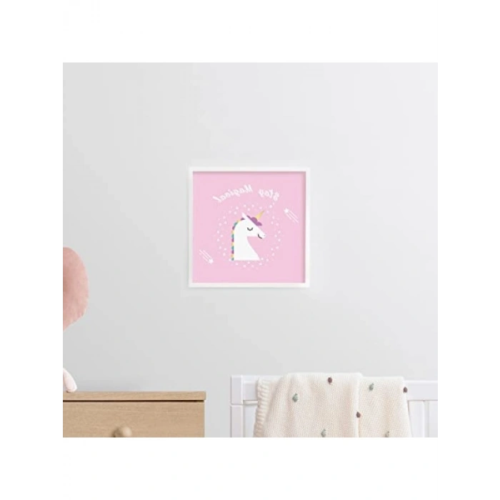 Unicorn Temalı Yapışkanlı Bebek Odası Dekorasyonu - 20x20 cm