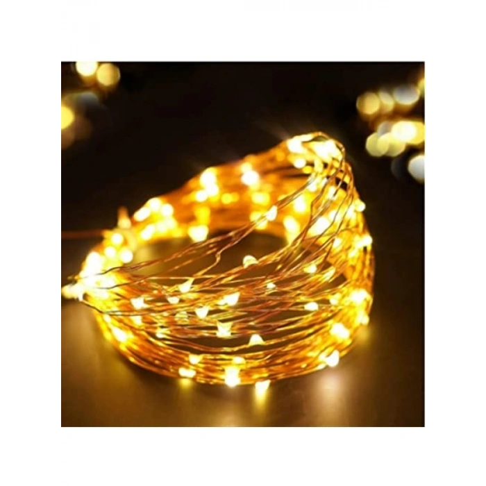 USB Girişli 5 Metre Peri Led Işık Seti (Sarı)