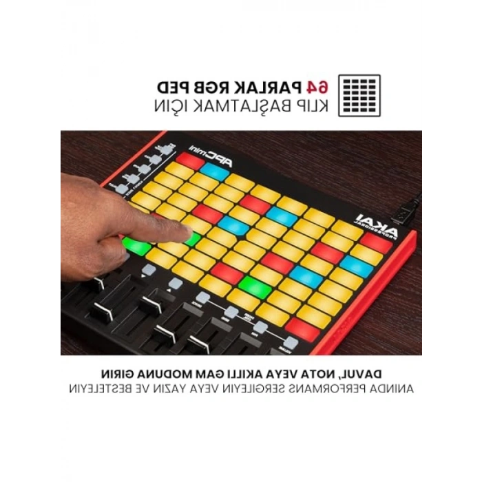 USB MIDI Pad Kontrol Cihazı - 64 RGB Ped ve Klip Başlatma