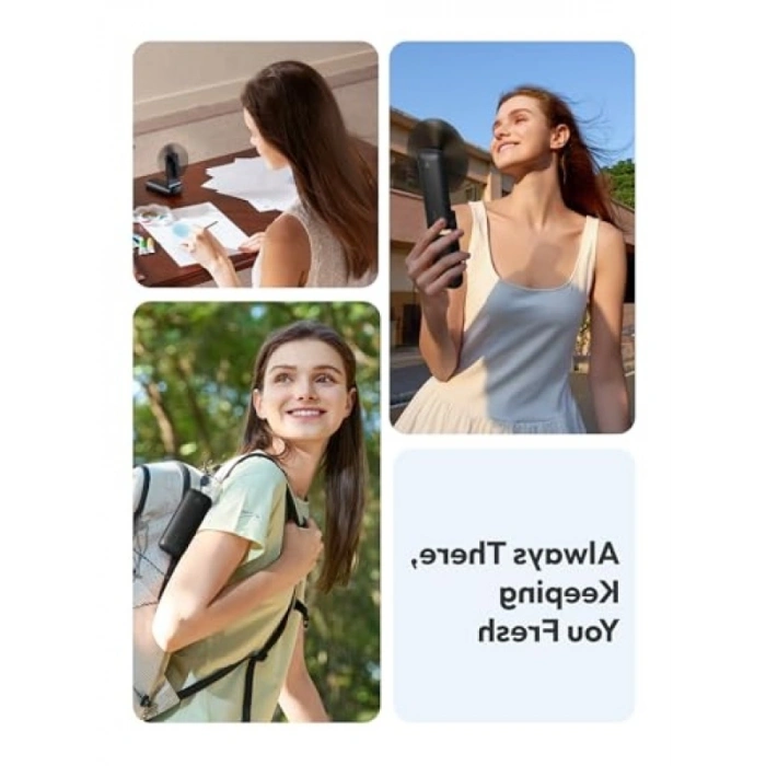 USB Şarj Edilebilir İnce Taşınabilir Fan, 3 Hız Ayarı