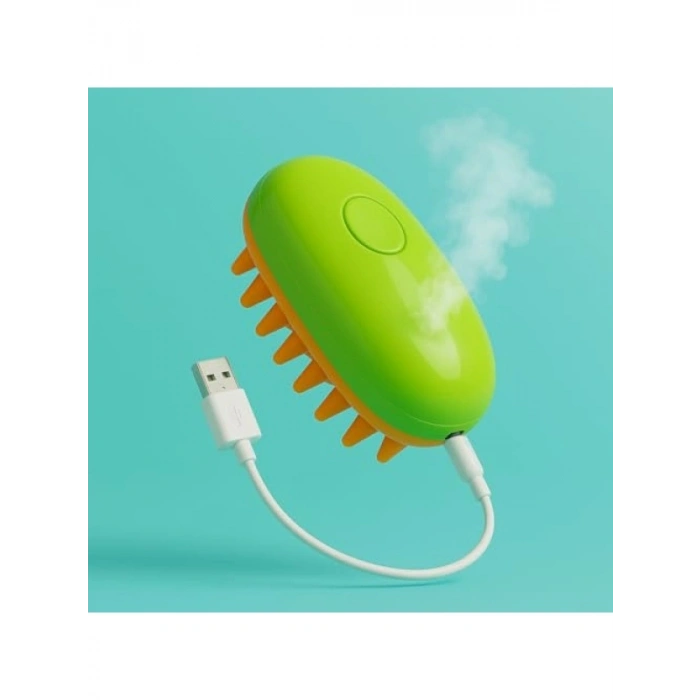 USB Şarjlı Buharlı Tüy Temizleme Fırçası - Kedi & Köpek Bakımı