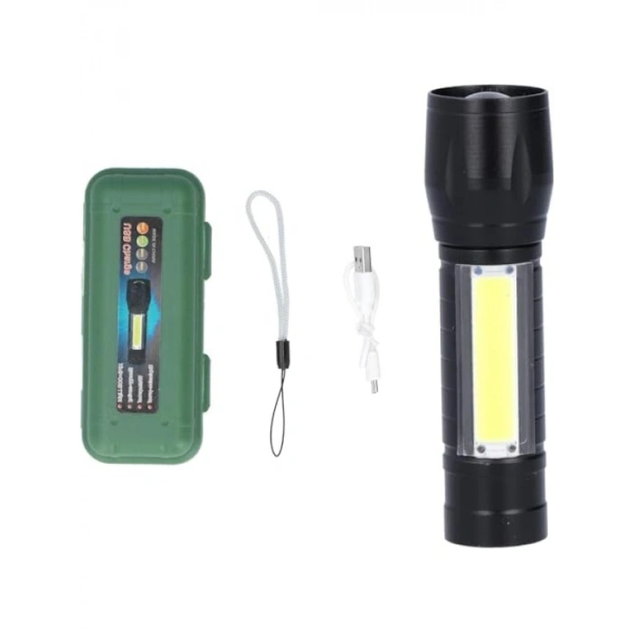 USB Şarjlı Mini Led El Feneri - Taktik, Ultra Güçlü