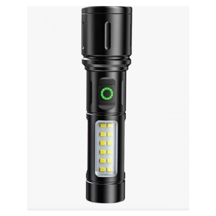 USB Şarjlı Yüksek Güç Spot LED El Feneri, Zumlanabilir