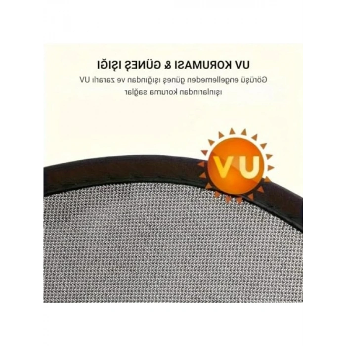 UV Korumalı 2 Adet Araç Yan Cam Güneşlik Sineklik 65x38 cm
