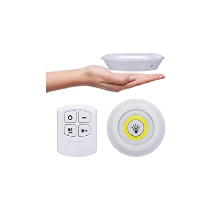 Uzaktan Kumandalı 3lü Pilli Spot LED Lamba Seti
