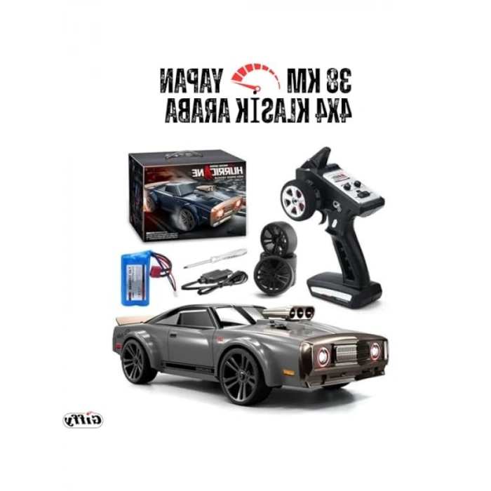 Uzaktan Kumandalı 4x4 Klasik Araba - 38 Km Hız ve LED Işıklı