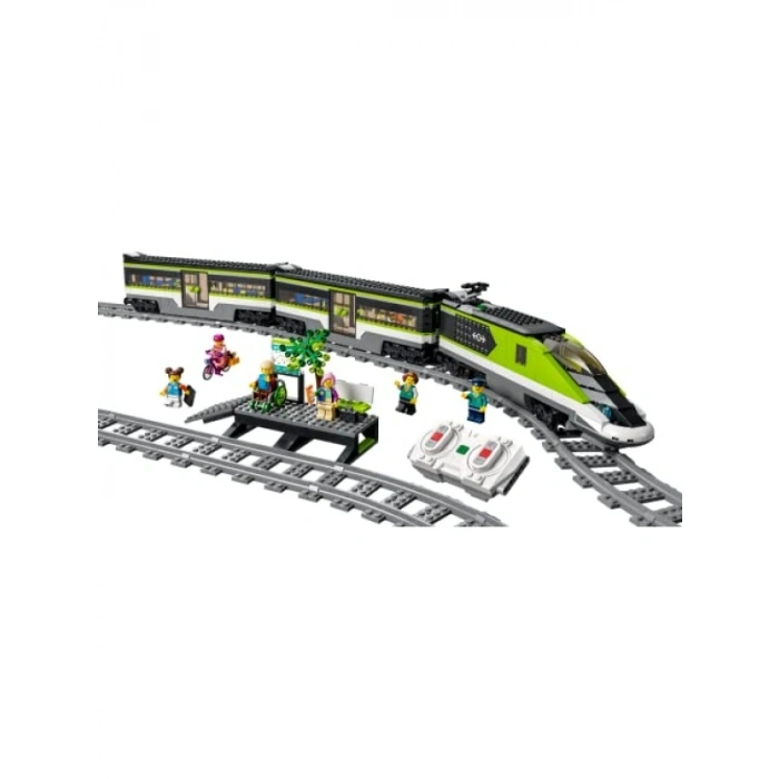 Uzaktan Kumandalı Ekspres Yolcu Treni Seti, 24 Parça Ray ve 6 Minifigür ile