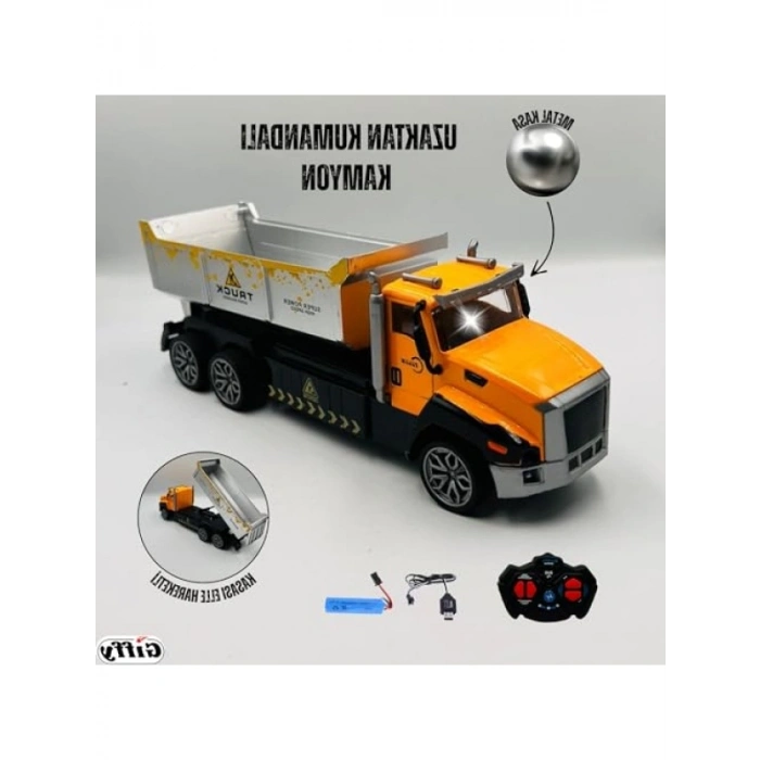 Uzaktan Kumandalı Metal Kamyon - Işıklı ve Fonksiyonel