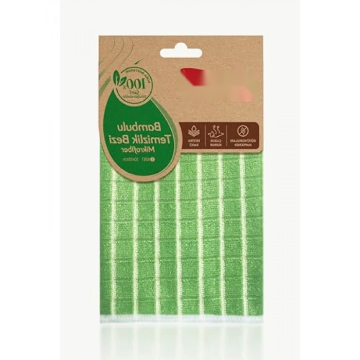 Uzun Ömürlü Mikrofiber Bambu Temizlik Bezi