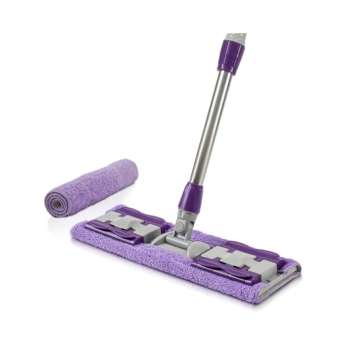 Uzun Süreli Kullanım için Teleskopik Saplı, 360 Derece Dönebilir Mandallı Mikrofiber Mop
