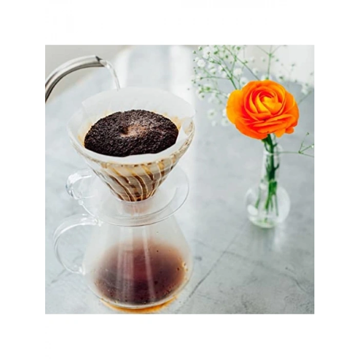 V60 02 Cam Demleme Seti - Filtre Kâğıdı ve Ölçü Kaşığı ile