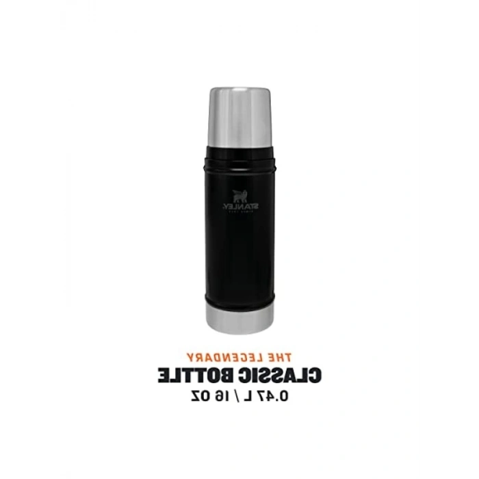 Vakumlu Çelik Termos - 0.47 Litre Mat Siyah