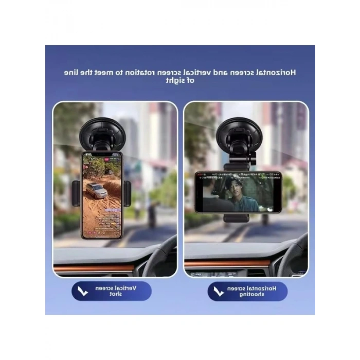 Vantuzlu Kamera ve Telefon Tutucu, Ayarlanabilir Tripod Bağlantısı