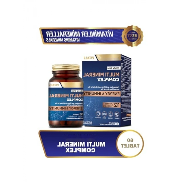 Vegan Multi Mineral Kompleks - 12 Mineral İçeren Takviye 60 Tablet