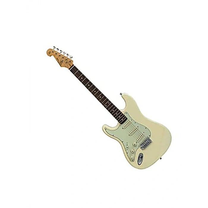 Vintage Beyaz Renk Ihlamur Ağacı Gövde Elektro Gitar