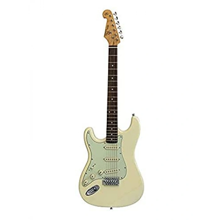 Vintage Beyaz Renk Ihlamur Ağacı Gövde Elektro Gitar