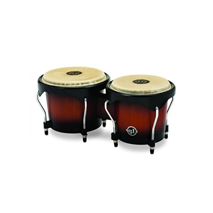 Vintage Güneş Patlaması Tasarımlı Bongo Seti - 15cm ve 17cm