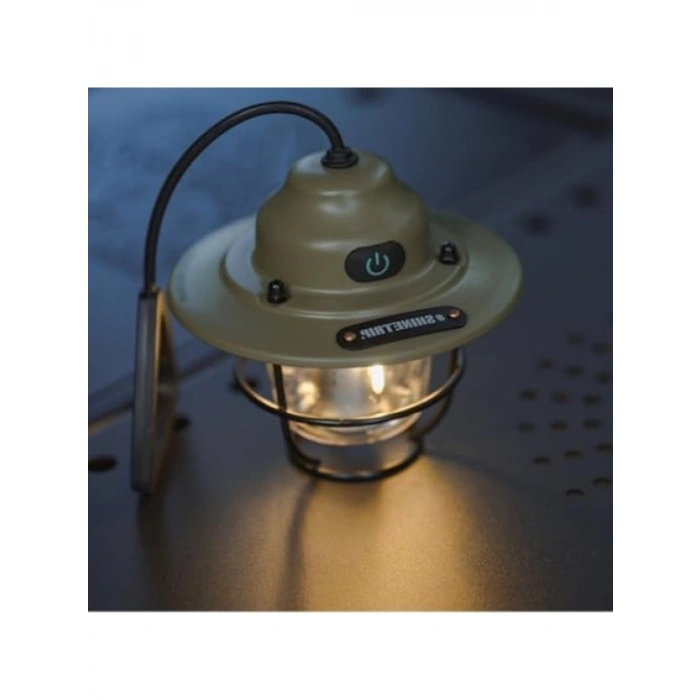 Vintage LED Kamp Lambası - Suya Dayanıklı, 4.000 mAh Pil
