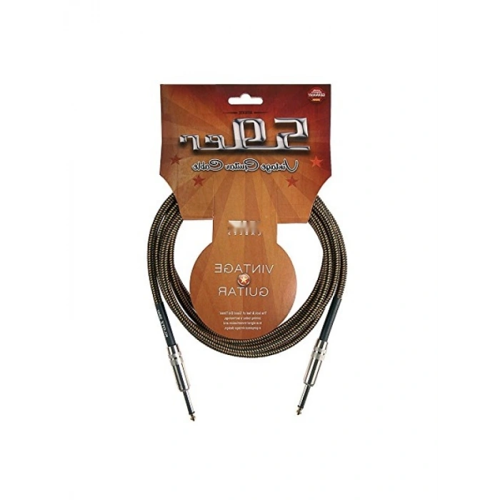 Vintage Örgülü Gitar Kablo - 3m Uzunluk
