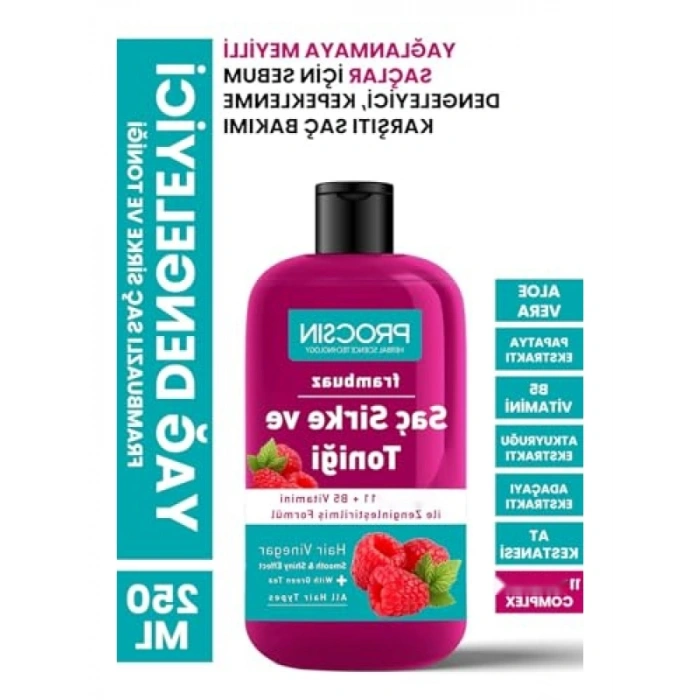 Yağ Dengeleyici Frambuazlı Saç Sirke ve Toniği 250 ML