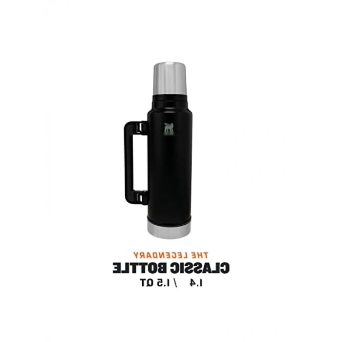 Yalıtımlı Çelik Termos, Mat Siyah, 1.4 Litre